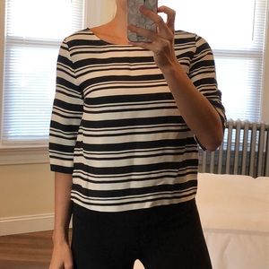Ella Moss striped crop - S